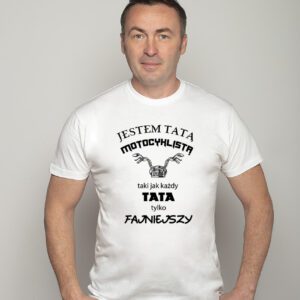 Koszulka jestem tatą motocyklistą